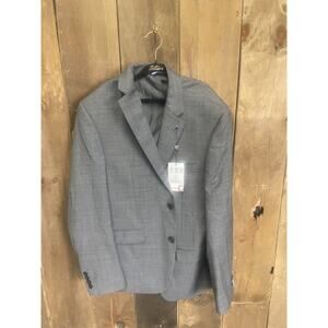 Crown & Ivy Gray Sharkskin Stretch Suit Coat Size 42R